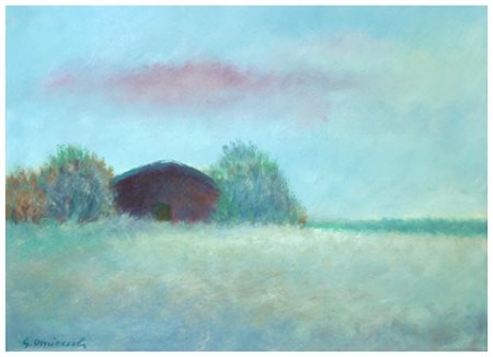 GIOVANNI OMICCIOLI Roma 1901 – Roma 1975 Senza titolo 1968 Olio su cartone 26...