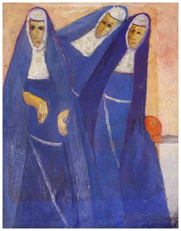 EUGENIO PIERACCINI Viareggio 1922 – Pietrasanta 1980 Senza titolo Olio su...