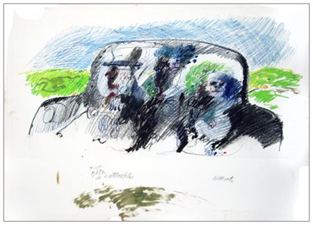 ANTONIO POSSENTI Lucca 1933 – Lucca 2016 Una gita in automobile T.m. su...