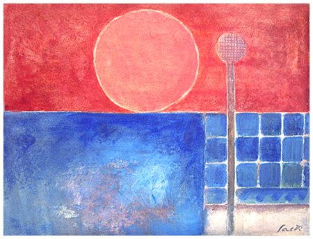 BRUNO SAETTI Bologna 1902 – Bologna 1984 Senza titolo Affresco su tela 51 x...