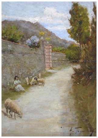 GINO TOMMASI Firenze 1880 – Livorno 1942 Senza titolo Olio su tavola 33,5 x...