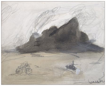 SERGIO VACCHI Castenaso 1925 – Siena 2016 Senza titolo T.m. su carta 14,8 x...