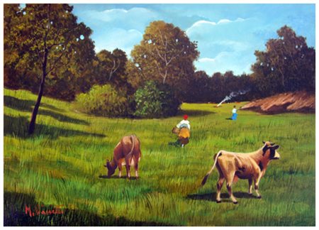 MARIO VASSETTI Napoli XX secolo Senza titolo Olio su tavola 18 x 24. Firma in...