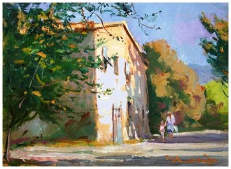 GIORGIO LUXARDO 1931 Campagna di Collinaia, Livorno Olio su tavola 15 x 20....