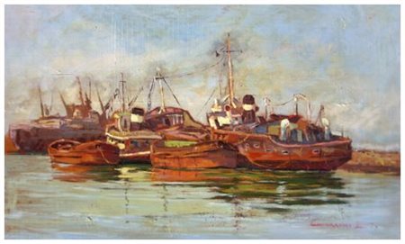 LUCIANO CANACCINI 1941 Senza titolo 1978 Olio su tavola 39 x 65. Firma e data...