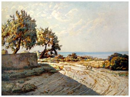 GINO ROMITI 1881 – 1967 Antignano anni ‘30 Olio su tavola 30 x 40. Firma in...