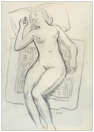 RUGGERO MICAELLES 1898 – 1976 Senza titolo Matita grassa su carta 57,5 x...