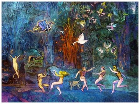 RAFFAELE DE ROSA 1940 Senza titolo Olio su tavola 76 x 102. Firma in b. a s.