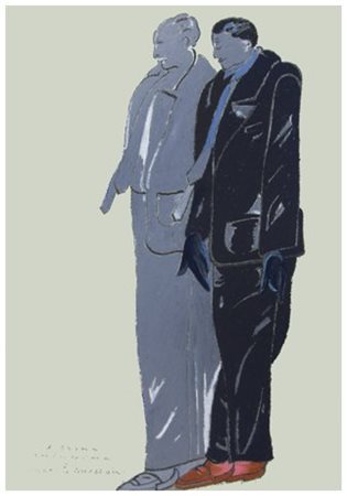 UMBERTO BUSCIONI 1931 Senza titolo T.m. su cartoncino 50 x 35. Dedica e firma...