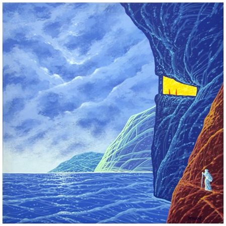 NICOLA PERUCCA 1962 Luogo d’osservazione Olio su tela 40 x 40. Firma in b. a...