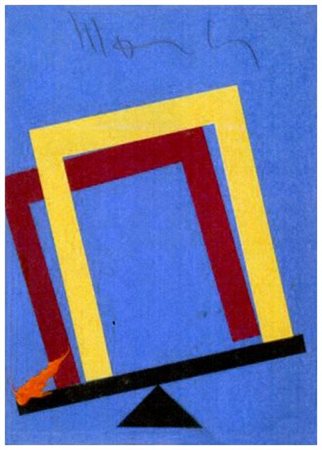 ALDO MONDINO 1938 – 2005 Bilancia 1973 Olio e collage su cartoncino 25,5 x...