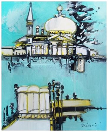 REMO BRINDISI 1918 – 1996 Senza titolo Olio su tela 50 x 40. Firma in b. a...