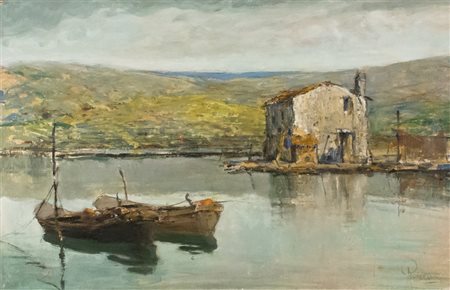 Giuseppe Rondello ( attivo a Trieste all’inizio del XX secolo ), Saline a...