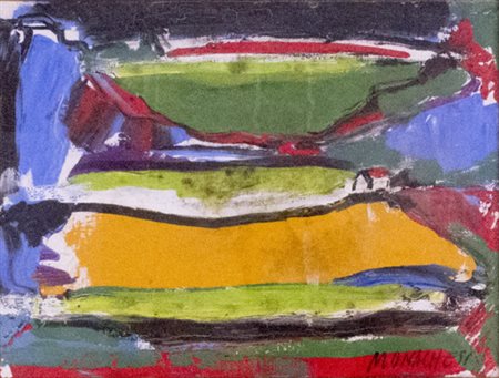 Sante Monachesi (Macerata 1910 - Roma 1991), Campagna, 1980. Olio su tela, 30...