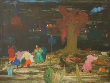 Erich Brauer (Vienna 1929 - ) Senza Titolo. Olio su tavola, 40 x 54 cm....