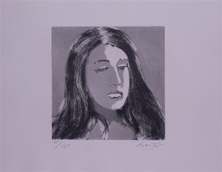 Giacomo Manzù (Bergamo 1908 - Roma 1991), Nudi abbracciati, Volto di donna,...