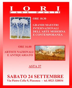 Asta N. 37 - Grandi Maestri Internazionali  dell'Arte Moderna e Contemporanea, Artisti NazionaliI e Antiquariato