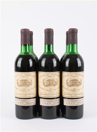 Chateau Margaux 1971 ( Tot. 6 bt 0,75 lt. ) Slightly damaged capsule and...