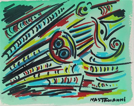 Umberto Mastroianni, Al Vertice del Lamento del Viaggio, tecnica mista su...