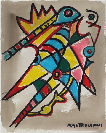 Umberto Mastroianni, IL Fantastico Scenario dell'Era Nucleare, tecnica mista...