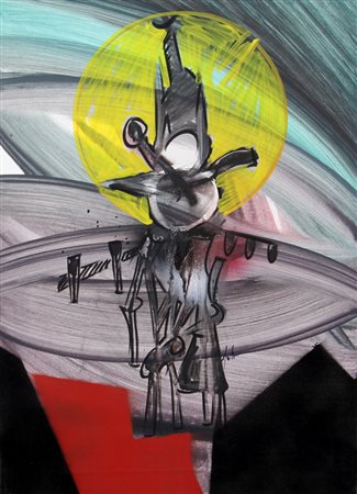 Sergio Dangelo, Ai Bruciati - Il Rotto Sole di Orfeo, acrilico su tela, cm....