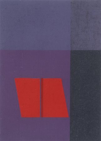 Maria Luisa De Romans, Relazioni, 1976, olio su tela, cm. 25x18, firmato,...