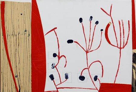 Tommaso Cascella, Senza titolo, 2002, tecnica mista e collage su tela, cm....