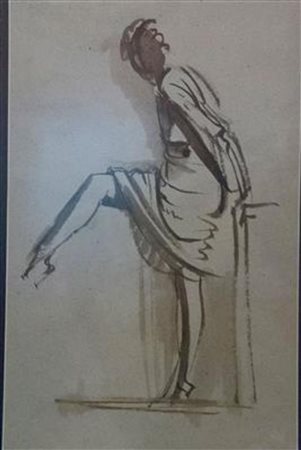 Pietro Annigoni, Annigoni Pietro, Figura, china su carta, cm. 60x40, firmata...