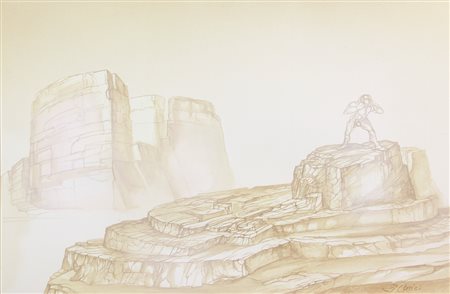 Fabrizio Clerici, Senza titolo (Omaggio a Stanley Kubrick), acquerello e...