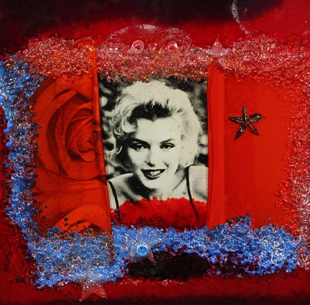 Omar Ronda, Marilyn Frozen, 2005, tecnica mista, cm. 50x50, firmata,...