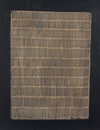 Arturo Vermi, "Diario, 1964, acrilico e olio su cartoncino riportato su tela,...