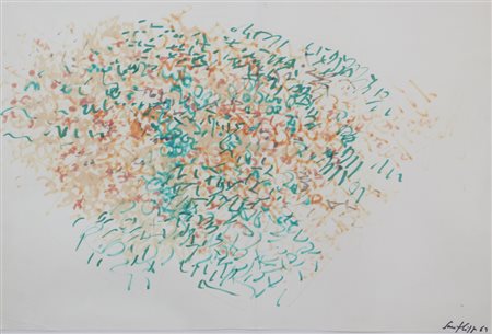 Sanfilippo Antonio, Senza titolo, 1969, tecnica mista su carta, cm....