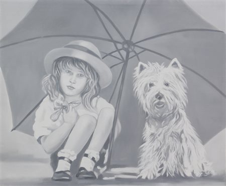 Gian Marco Montesano, Amicizie Improvvise, 2005, acrilico su tela, cm. 50x60,...