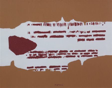 Annibale Biglione, Senza titolo, 1980, olio su tela, cm. 40x50, firmato in...