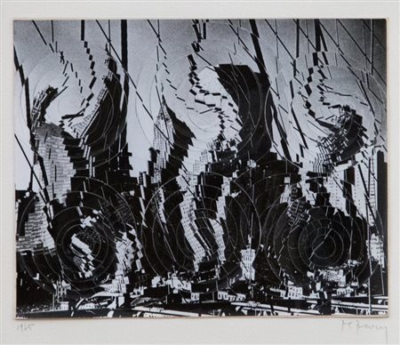 Pol Bury, Manhattan, 1965, fotografia, cm. 17,5x25, dichiarazione della casa...