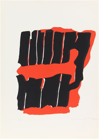 Pietro Consagra, Senza titolo, anni '70, serigrafia su carta, es. 53/100, cm....