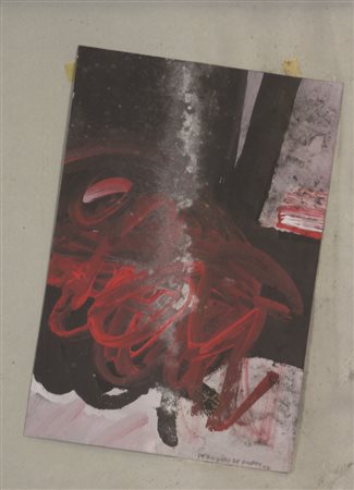 Ferdinando De Filippi, Senza titolo, tecnica mista su cartoncino, cm....