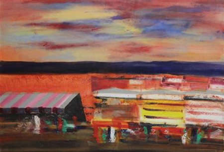 Salvatore Magazzini, Marrakesh, olio su tavola, cm. 70x100, firmato in basso...