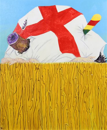 Arturo Carmassi, Recinto IV, olio su tela, cm. 100x80, siglato in basso a...