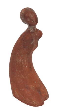 Piero Perin, Figura Femminile, scultura in terracotta, cm. 27x11x9, firmata...