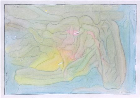 Paolo Pasotto, Senza titolo, tecnica mista e cera su cartoncino, cm. 50x70,...