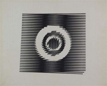 Alfredo Pizzo Greco, Senza titolo, 1966, linoleumgrafia su carta swedish wood...