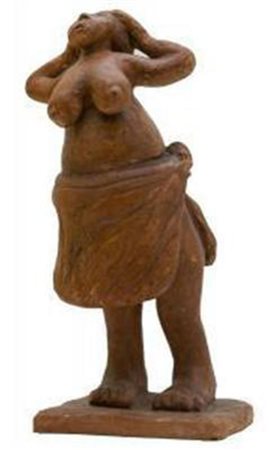 Mogol, L'africana, 1995, Scultura in terracotta, cm. 48x20x20, firmata e datata