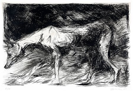 RAINER FETTING 1949 Senza titolo, 1984 Incisione su carta, cm. 88 x 116...