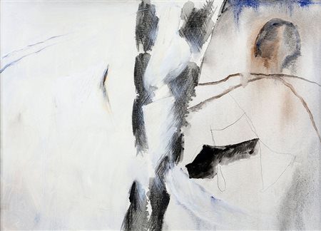 MARIO RACITI 1934 Presenze - assenze, 1978 Tecnica mista su tela, cm. 50 x 70...