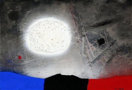 EDMONDO BACCI 1913 - 1989 Senza titolo Polimaterico su tavola, cm. 38 x 54,5...