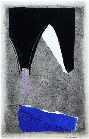 GIUSEPPE SANTOMASO 1907 - 1990 Senza titolo, 1987 Tecnica mista e collage su...