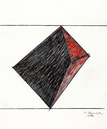 MAURO STACCIOLI 1937 Senza titolo, 1984 Matite su carta, cm. 60 x 50 Firmato...