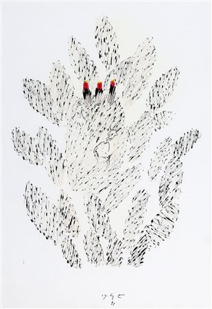 UGO LA PIETRA 1938 Senza titolo, 1991 Tecnica mista su carta, cm. 47 x 32...