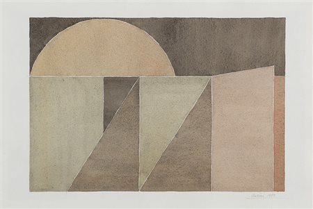 GIUSEPPE UNCINI 1928 - 2008 Senza titolo, 1983 Acquerello su carta a mano...